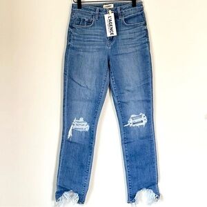 L'AGENCE Light Blue Distressed Ankle Jeans